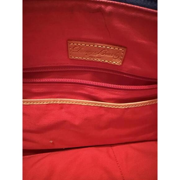 Dooney & Bourke Chevron Large Tote Bag Blue And White - Picture 4 of 5